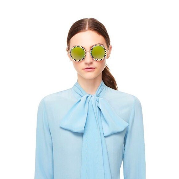 💕ALICE + OLIVIA💕 Beverly Sunglasses Holiday Checkers NWT - Picture 4 of 12